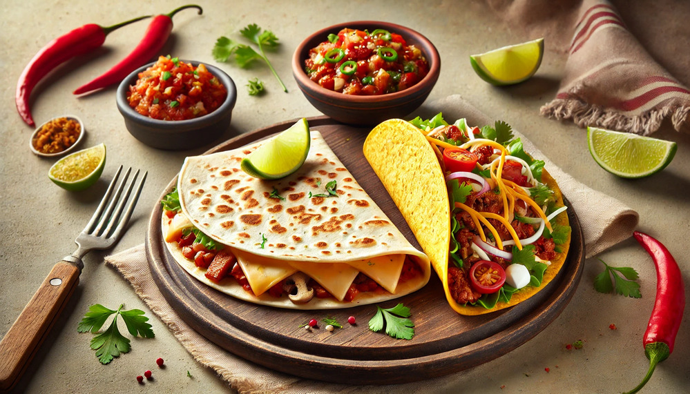 diferencia entre quesadilla y taco