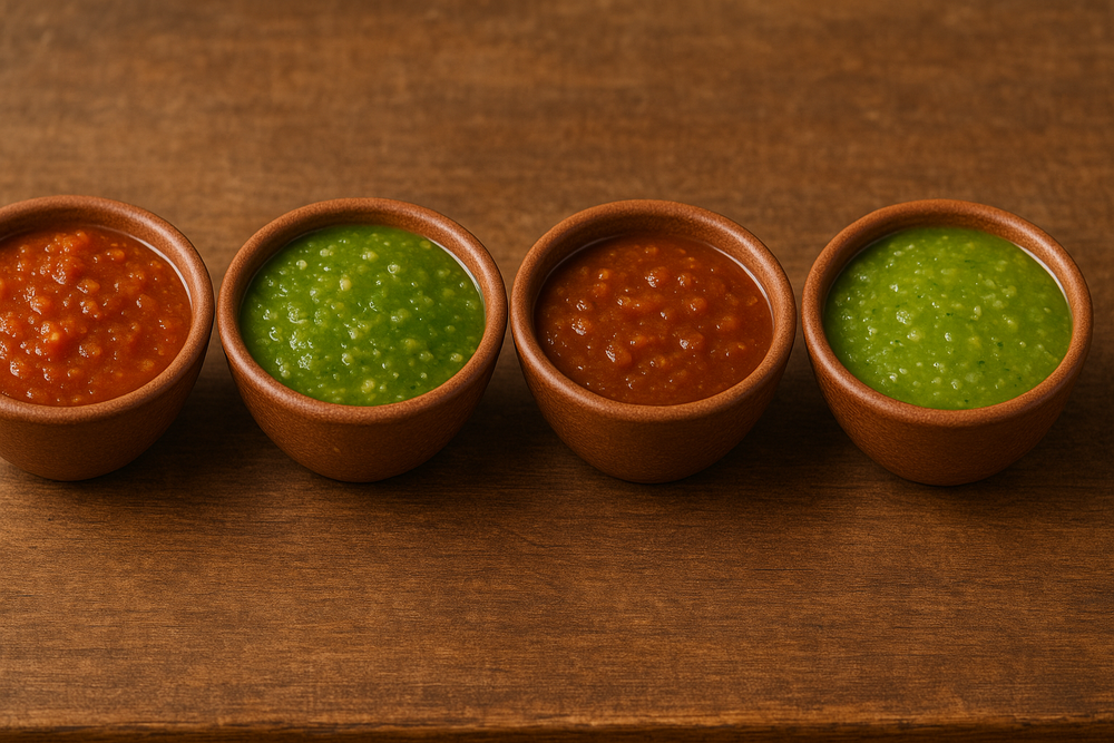 salsas Tacos de carnitas