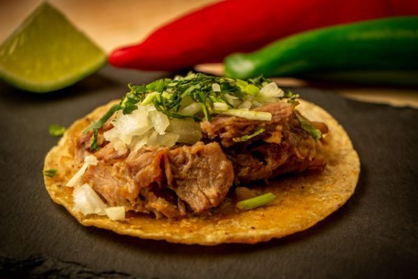tko taco de carnitas de cerdo